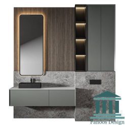 روشویی کابینتی و دیزاین نئو کلاسیک حمام کد 30345