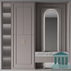 روشویی نئوکلاسیک کابینتی و دیزاین سرویس بهداشتی کد 30350