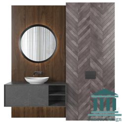 روشویی کلاسیک کابینتی و دیزاین سرویس بهداشتی کد 30355