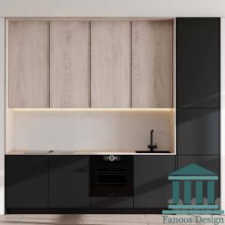 کابینت آشپزخانه طوسی و چوب کد 30378