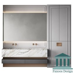 روشویی کابینتی و دیزاین حمام کد 30247
