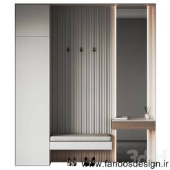 جالباسی و جاکفشی دیواری کد 30217