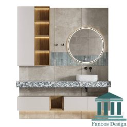 روشویی کابینتی و دیزاین حمام کد 30230