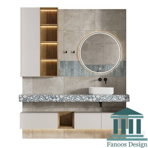 روشویی کابینتی و دیزاین حمام کد 30230