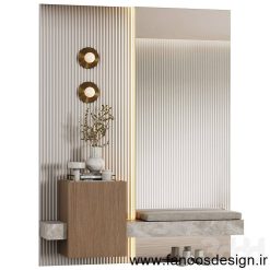 جالباسی و جاکفشی دیواری کد 30204