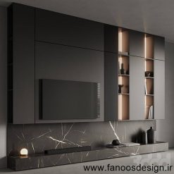 میز تلوزیون دیواری ام دی اف با رنگ پلی اورتان کد 31054