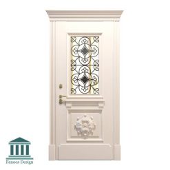 درب اتاقی شیشه خور کلاسیک کد 30945 31 درب لابی شیشه خور کلاسیک کد 30945