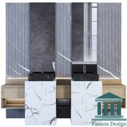 روشویی کابینتی و دیزاین حمام کد 30257