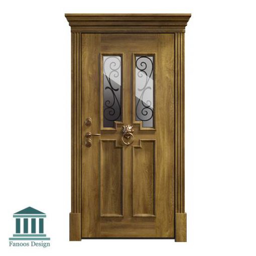درب اتاق کلاسیک چوبی شیشه خور کد 30951 - Image 7