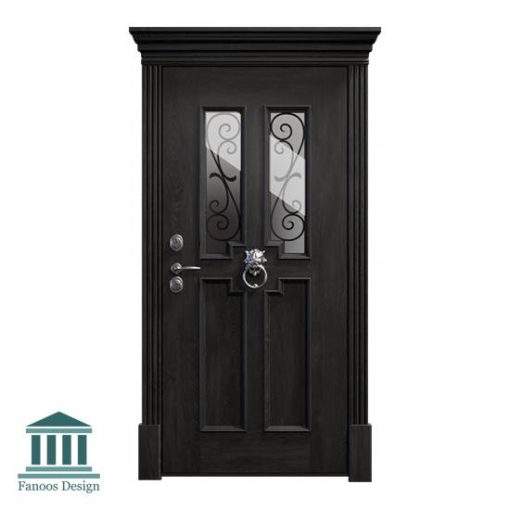 درب اتاق کلاسیک چوبی شیشه خور کد 30951 - Image 3