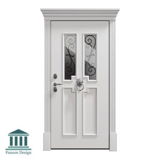 درب اتاق کلاسیک چوبی شیشه خور کد 30951 - Image 2