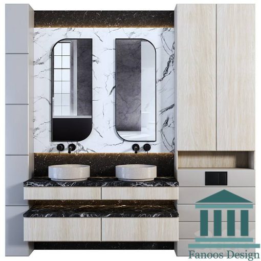 روشویی کابینتی و دیزاین حمام کد 30274