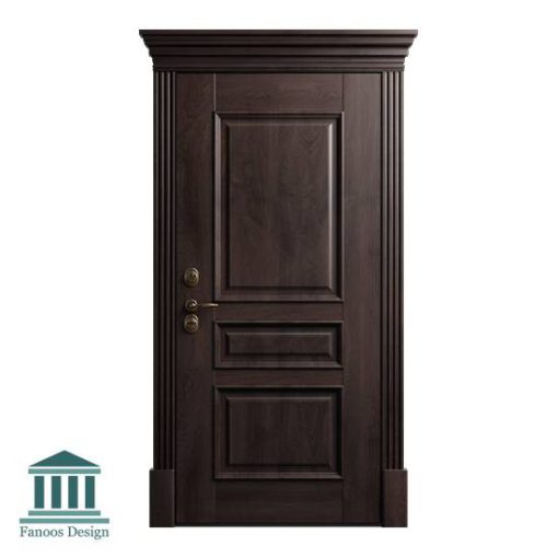 درب اتاق خواب نئو کلاسیک سه قاب چوبی کد 30955 - Image 5