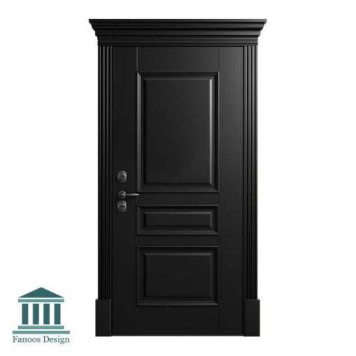 درب اتاق خواب نئو کلاسیک سه قاب چوبی کد 30955 - Image 7