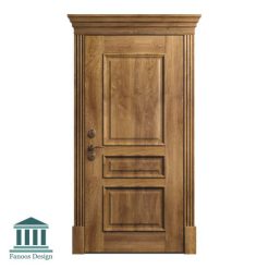 درب اتاق خواب نئو کلاسیک سه قاب چوبی کد 30955