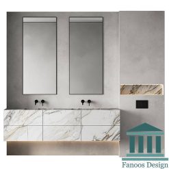 روشویی کابینتی و دیزاین حمام کد 30304