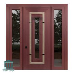 درب چوبی لابی شیشه خور مدرن کد 30964 39 872 | فانوس دیزاین تولید کننده انواع درب اتاق ، ضد سرقت، درب ورودی و ضد آل