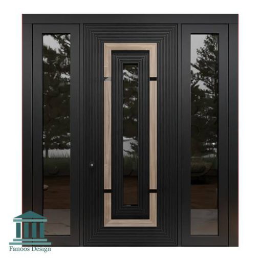 درب چوبی لابی شیشه خور مدرن کد 30964 - Image 21