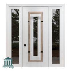 درب چوبی لابی شیشه خور مدرن کد 30964 35 880 | فانوس دیزاین تولید کننده انواع درب اتاق ، ضد سرقت، درب ورودی و ضد آل