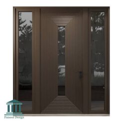 درب چوبی لابی شیشه خور مدرن کد 30964 33 883 | فانوس دیزاین تولید کننده انواع درب اتاق ، ضد سرقت، درب ورودی و ضد آل