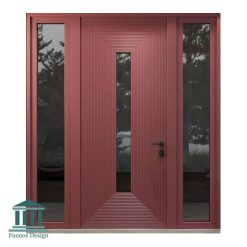 درب چوبی لابی شیشه خور مدرن کد 30964 31 884 | فانوس دیزاین تولید کننده انواع درب اتاق ، ضد سرقت، درب ورودی و ضد آل