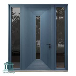 درب چوبی لابی شیشه خور مدرن کد 30964 29 886 | فانوس دیزاین تولید کننده انواع درب اتاق ، ضد سرقت، درب ورودی و ضد آل