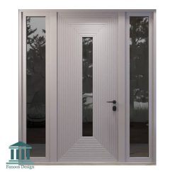 درب چوبی لابی شیشه خور مدرن کد 30964 26 889 | فانوس دیزاین تولید کننده انواع درب اتاق ، ضد سرقت، درب ورودی و ضد آل