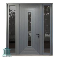 سبد خرید 2 درب چوبی لابی شیشه خور مدرن کد 30964
