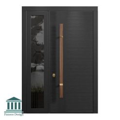 درب چوبی لابی مدرن یک و نیم لنگه کد 30960 17 906 | فانوس دیزاین تولید کننده انواع درب اتاق ، ضد سرقت، درب ورودی و ضد آل