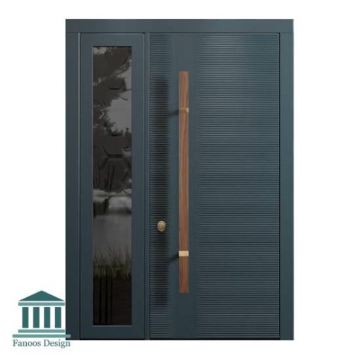درب چوبی لابی مدرن یک و نیم لنگه کد 30960  - Image 7