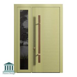 درب چوبی لابی مدرن یک و نیم لنگه کد 30960 20 909 | فانوس دیزاین تولید کننده انواع درب اتاق ، ضد سرقت، درب ورودی و ضد آل