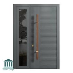 درب چوبی لابی مدرن یک و نیم لنگه کد 30960 21 910 | فانوس دیزاین تولید کننده انواع درب اتاق ، ضد سرقت، درب ورودی و ضد آل