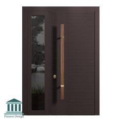 درب چوبی لابی مدرن یک و نیم لنگه کد 30960 22 911 | فانوس دیزاین تولید کننده انواع درب اتاق ، ضد سرقت، درب ورودی و ضد آل