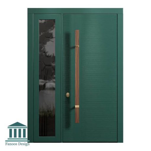 درب چوبی لابی مدرن یک و نیم لنگه کد 30960