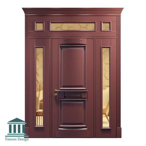 درب چوبی لابی کلاسیک سه لنگه کد 30959 - Image 20