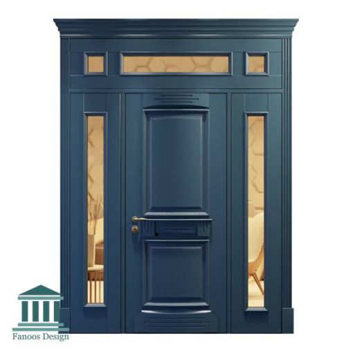 درب چوبی لابی کلاسیک سه لنگه کد 30959 - Image 19