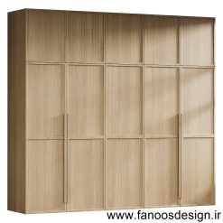 کمد دیواری روکش چوب کد 009 3 کمد دیواری کد 009