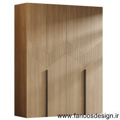 کمد دیواری روکش چوب کلاسیک کد 041 3 کمد دیواری روکش pvc کلاسیک کد 041