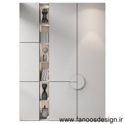 کمد دیواری MDF کد 023 4 wall closet 138 | فانوس دیزاین تولید کننده انواع درب اتاق ، ضد سرقت، درب ورودی و ضد آل