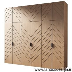 کمد دیواری روکش چوب کد 0111