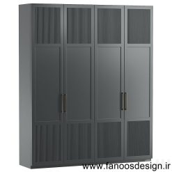 کمد دیواری طوسی مدرن کد 30968