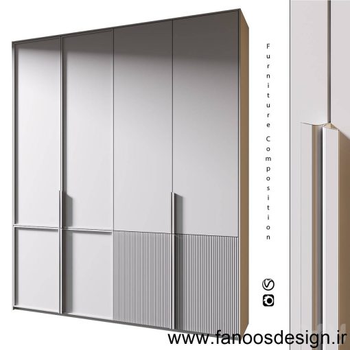 کمد دیواری مدرن رنگ پلی اورتان کد 30960