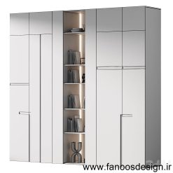 کمد دیواری نئو کلاسیک با رنگ پوششی کد 066