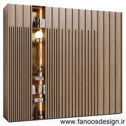 کمد دیواری روکش چوب مدرن کد 31026 3 کمد دیواری روکش چوب مدرن کد 31026