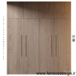 سبد خرید 5 کمد دیواری ساده روکش چوب کد 31023