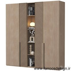 کمد دیواری پلی اورتان روکش چوب کد 31042 3 کمد دیواری پلی اورتان روکش چوب کد 31042