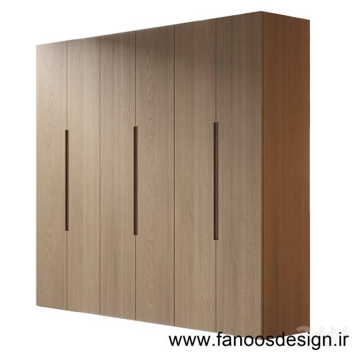 کمد دیواری ام دی اف روکش چوب کد 076
