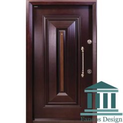 سبد خرید 6 درب ضدسرقت تک قاب برجسته رنگ پوششی روکش راش کد 30470