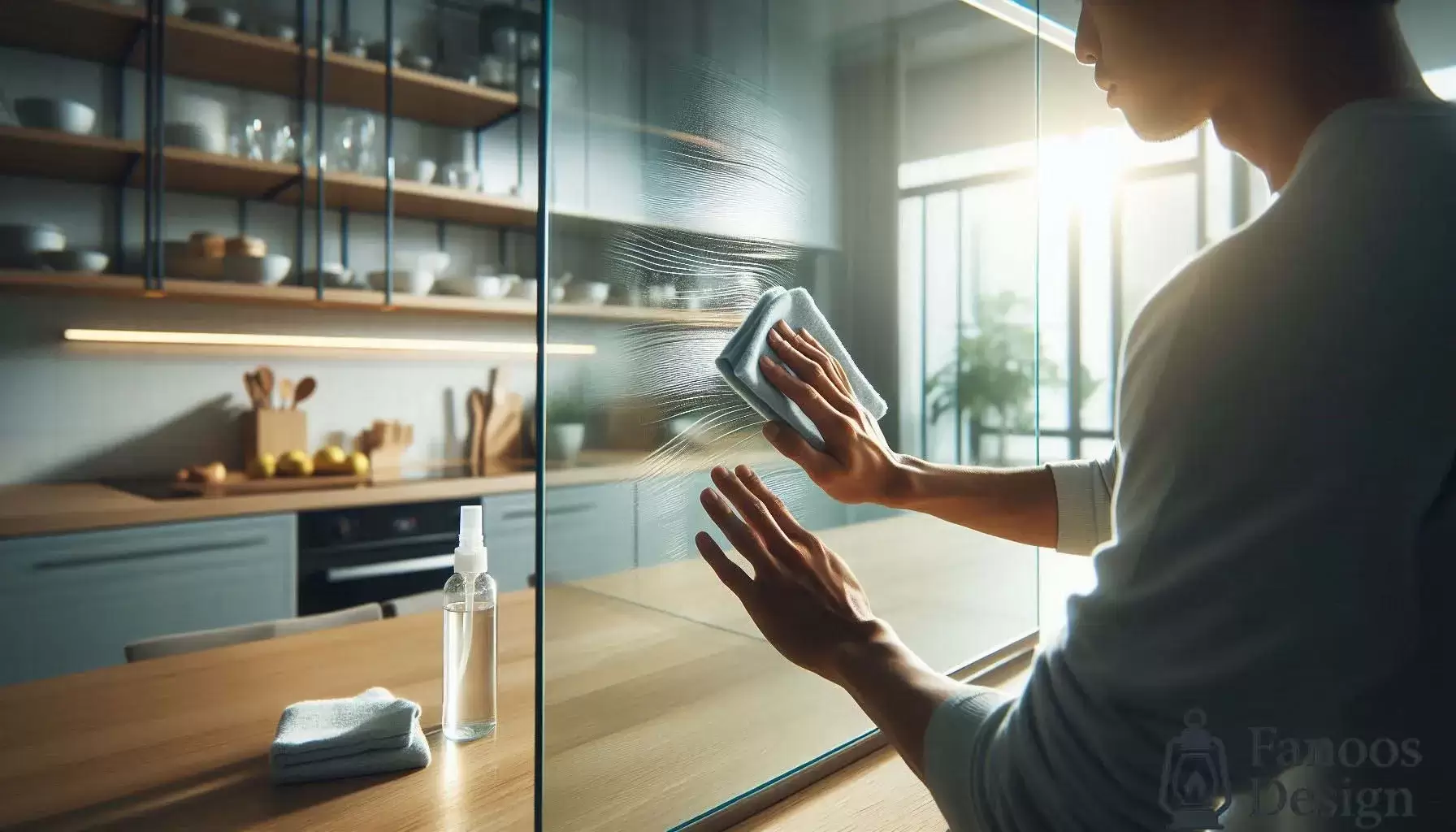 چگونه خط و خش کابینت گلاس را از بین ببریم؟