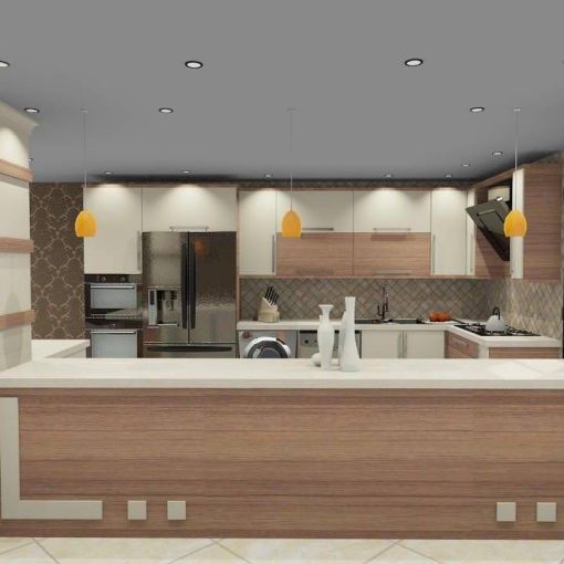 کابینت ام دی اف آشپزخانه لاکچری کد 7589 - Image 4